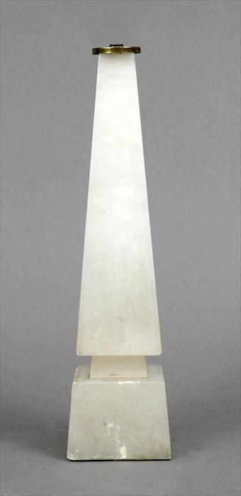 Appraisal: Onyx Obelisk Mounted as a Lamp in overall