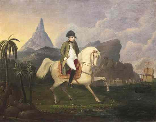 Appraisal: French School th th century Napoleon Bonaparte on Horseback oil