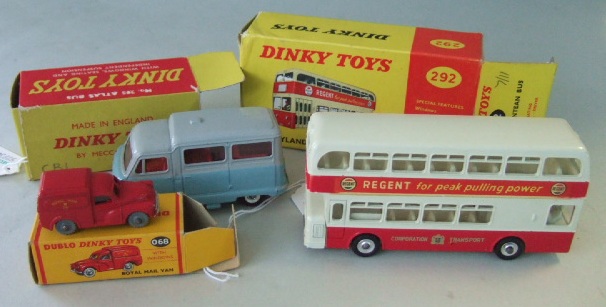 Appraisal: Three Dinky vehicles Leyland Atlantean bus dublo Royal mail van