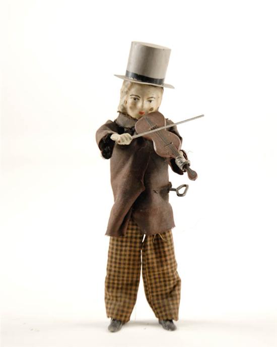 Appraisal: A Clockwork Fiddler Figure dressed in a tin hat and