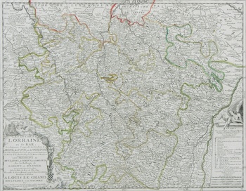 Appraisal: Jean Baptiste Nolin French - Map of Northeastern France dated