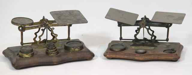 Appraisal: Two sets of postage scales cm wide