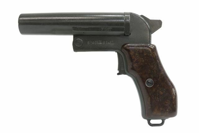 Appraisal: Czech Flare Pistol Model SHE mm break action barrel brown