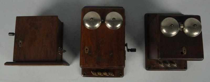 Appraisal: Lot of Early Western Electric Boxes Circa walnut First is