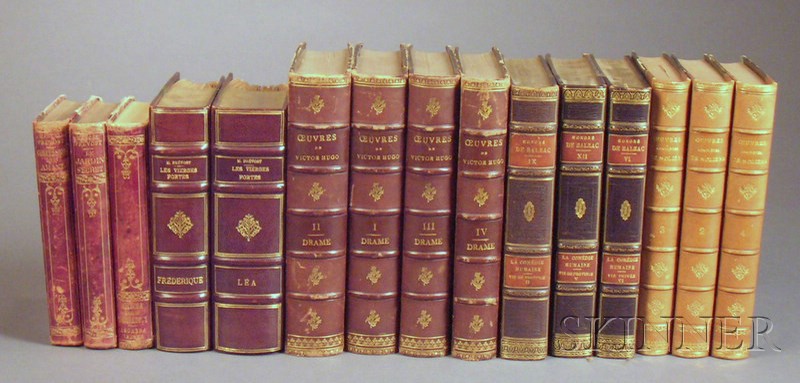 Appraisal: Decorative Bindings Approximately sixty-four leather bound titles th and th