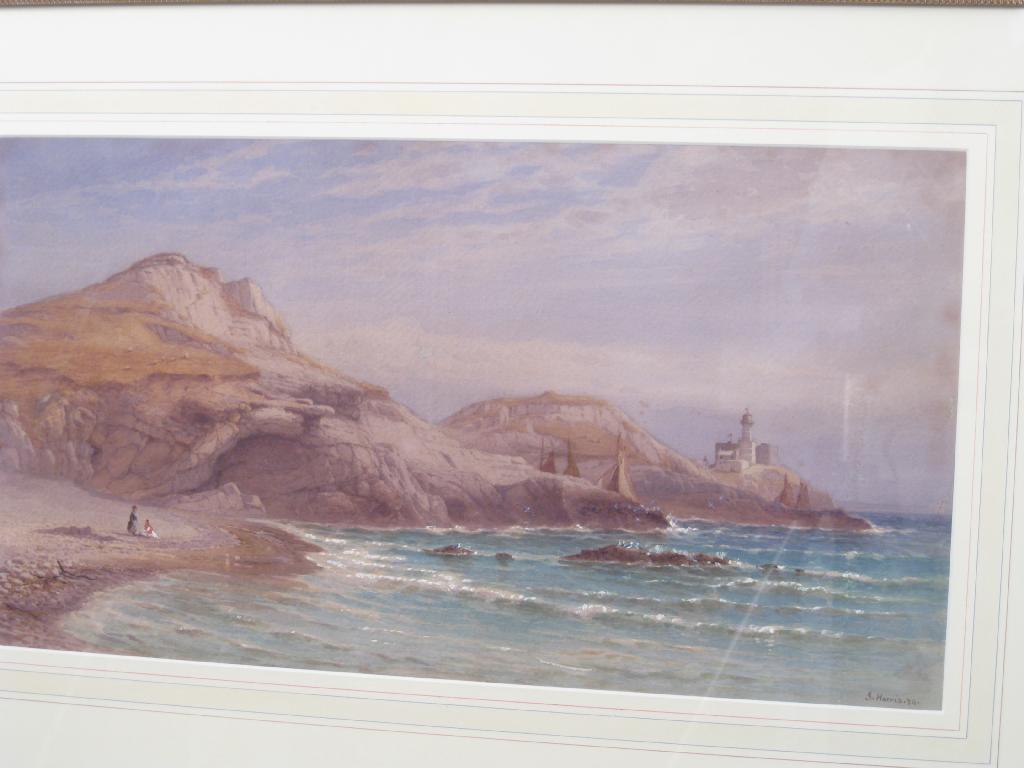 Appraisal: JAMES HARRIS Bracelet Bay near Swansea signed and dated watercolour