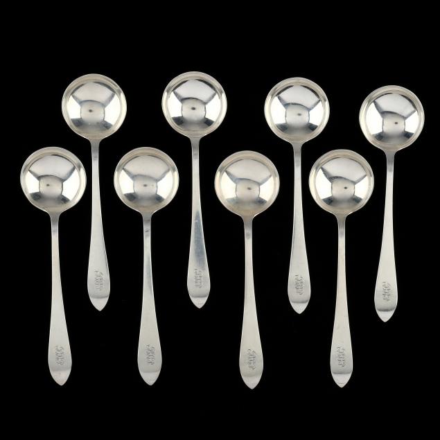 Appraisal: A SET OF TIFFANY CO FANEUIL STERLING SILVER BOUILLON SPOONS