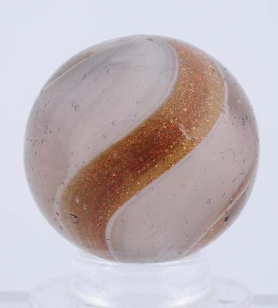 Appraisal: Light Brown Ribbon Lutz Marble Light brown ribbon is clear