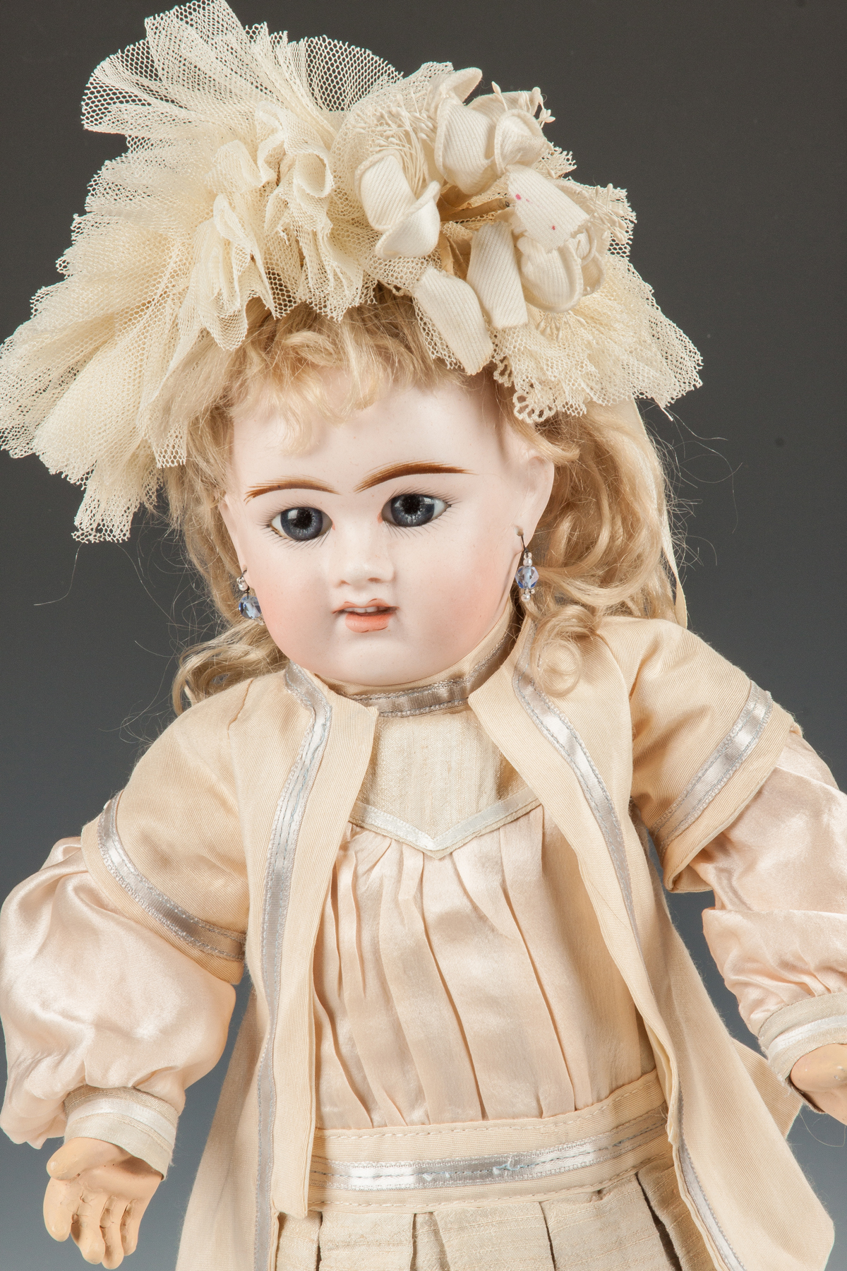 Appraisal: Etienne Denamur Bisque Doll Late th cent Original pat hair