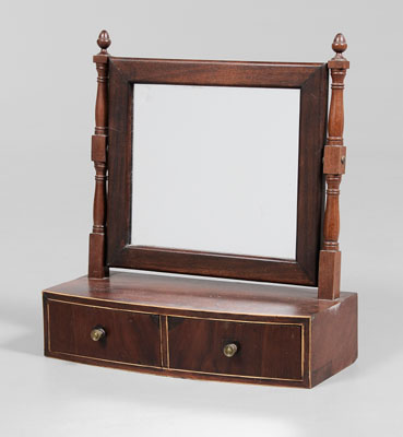 Appraisal: Federal Mahogany Shaving Mirror New York th century x -