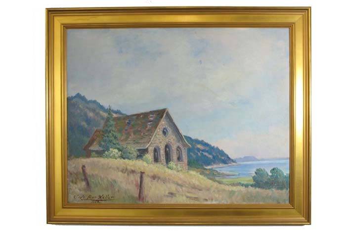 Appraisal: CLYDE LEON KELLER OIL ON CANVAS PANEL Oregon - Old