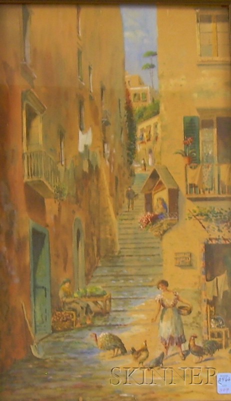 Appraisal: Attributed to Alessandro Altamura Italian - View of an Alley