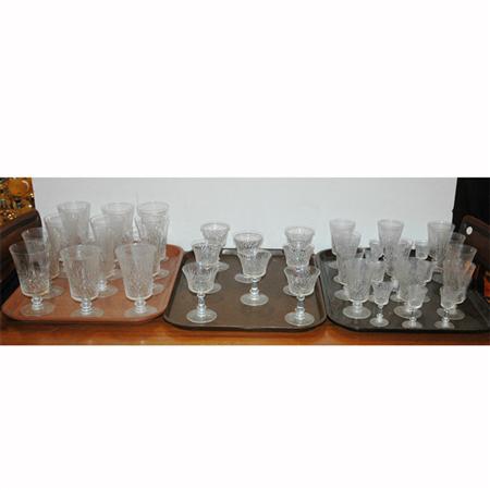 Appraisal: Group of Cut Glass Stemware Estimate -