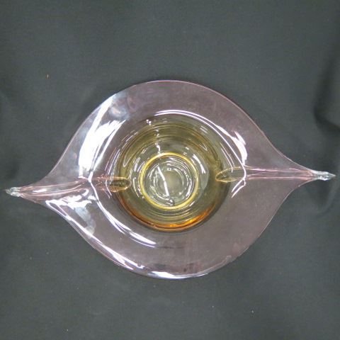 Appraisal: Art Glass Centerpiece Bowl amber to amethyst x