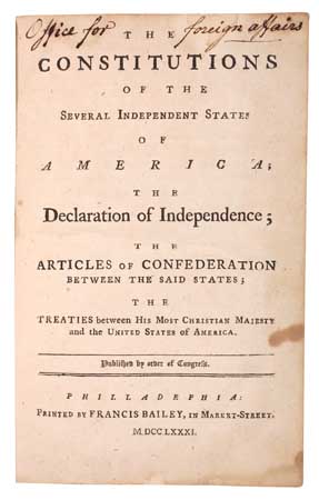 Appraisal: CONSTITUTIONS The Constitutions of the Several Independent States of America