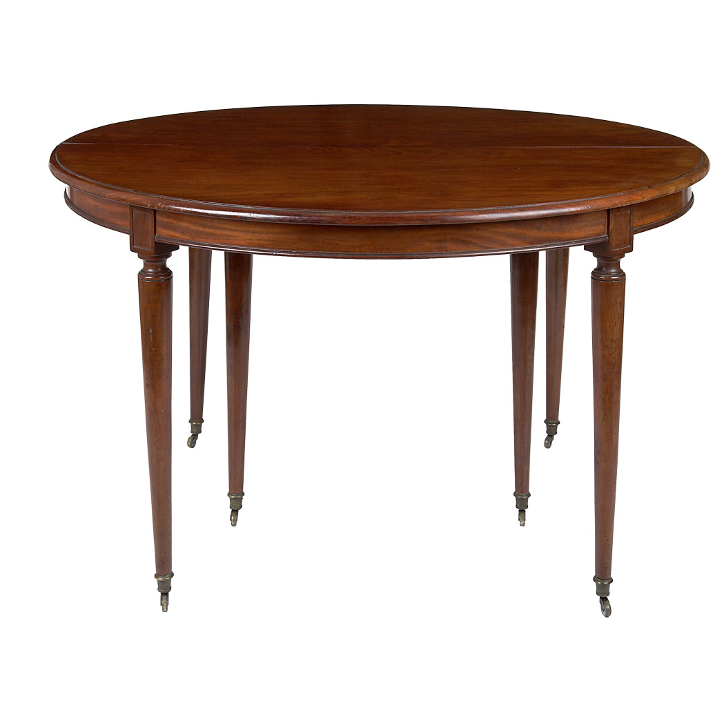 Appraisal: Directoire Mahogany Dining Table Circa The oval top above a