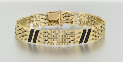 Appraisal: A Gentleman's k Gold Bracelet k yellow gold link bracelet