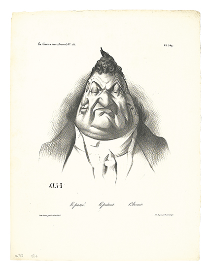 Appraisal: HONOR DAUMIER Le pass Le pr sent L'Avenir Lithograph sur