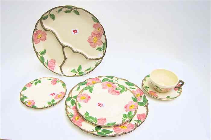 Appraisal: PIECE SET FRANCISCAN DINNERWARE in the ''Desert Rose'' pattern comprised