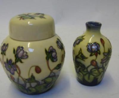 Appraisal: A MODERN MOORCROFT POTTERY GINGER JAR AND COVER in the