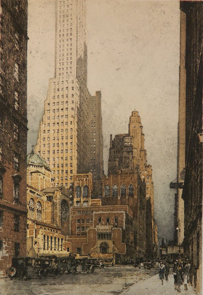 Appraisal: Luigi Kasimir etching Luigi Kasmir Austrian - - New York