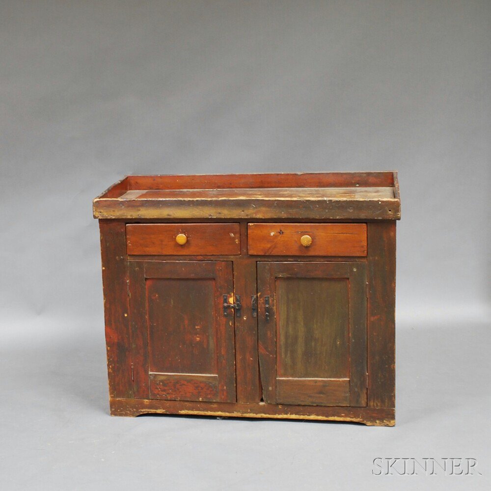 Appraisal: Country Pine Dry Sink America early th century the case