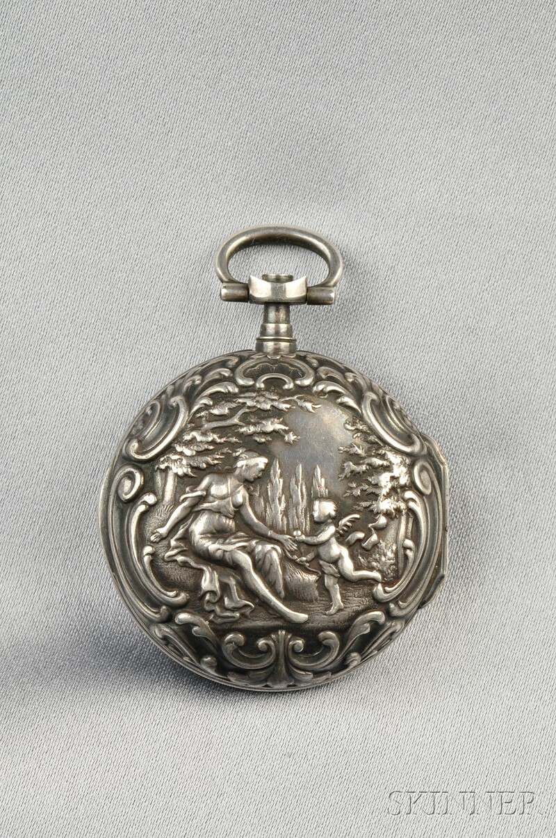 Appraisal: Antique Silver Pocket Watch Patek Philippe c in the th