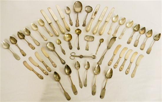 Appraisal: SILVER Thirteen coin silver spoons along with twelve miscellaneous sterling