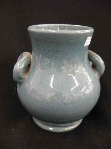 Appraisal: Bybee Kentucky Art Pottery Vase loop handles blue glaze ''