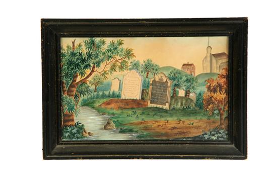 Appraisal: MAINE MOURNING PAINTING Goodwin family South Berwick York County watercolor