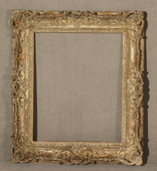 Appraisal: George III Style White-Washed Giltwood and Sanded-Frieze Frame Late th-Early