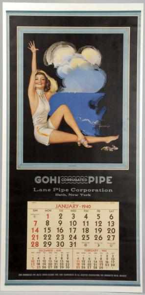 Appraisal: Rolf Armstrong Pinup Calendar from Bath NY Description Bright and