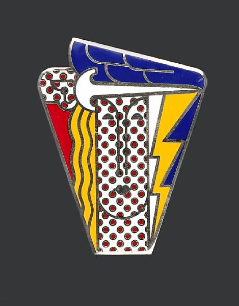 Appraisal: n a Roy Lichtenstein American - Modern Head Brooch not