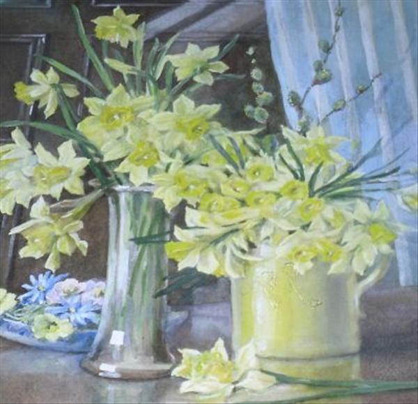 Appraisal: Edith A Andrews British active - Still life of flowers