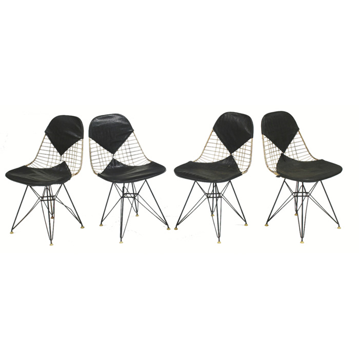 Appraisal: Charles and Ray Eames Eiffel Tower chairs four by Herman