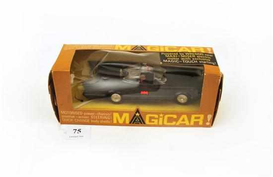 Appraisal: MAGICAR BY TRIANG NO BATMAN''S BATMOBILE BLACK PLASTIC WITH BAT