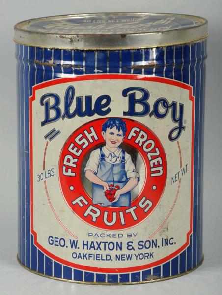 Appraisal: Blue Boy Fruits Large Tin Lid Light soiling wear marks