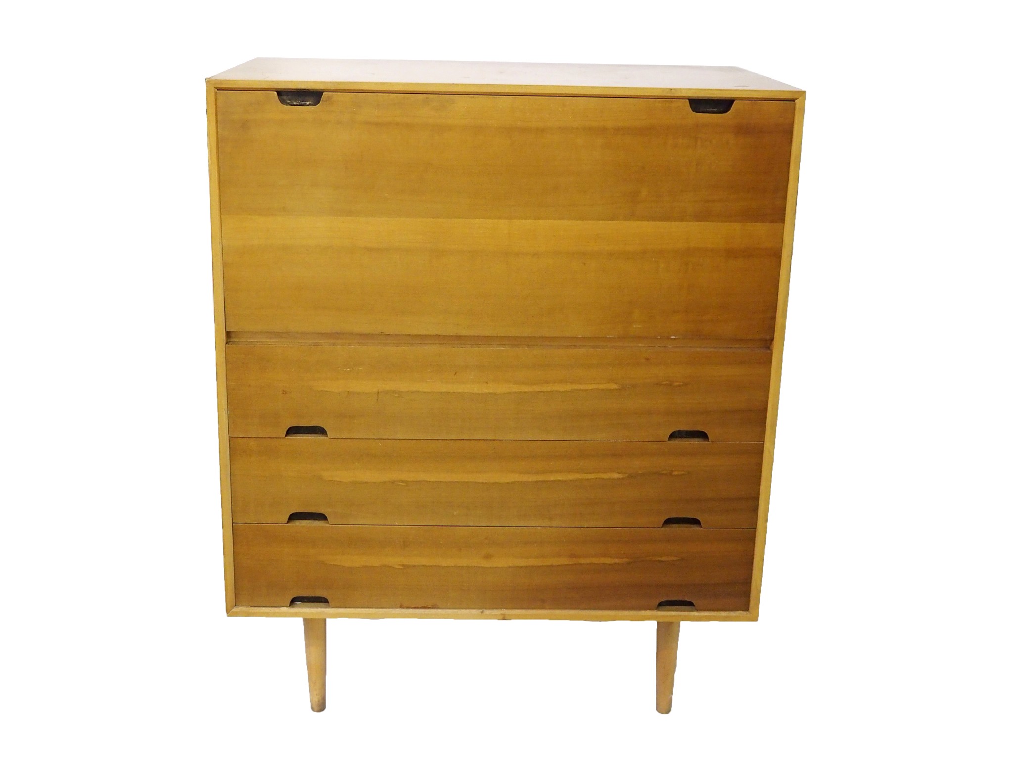 Appraisal: A Robin Day 'Hilleplan' bureauin agbar and cherrywood with hinged