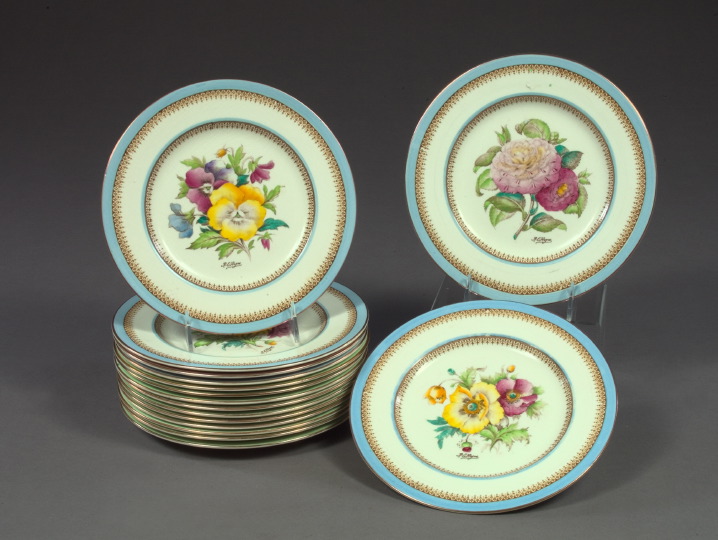 Appraisal: Collection of Sixteen Dessert Plates consisting of a set of