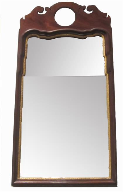 Appraisal: Chippendale style mahogany and parcel gilt mirror th century