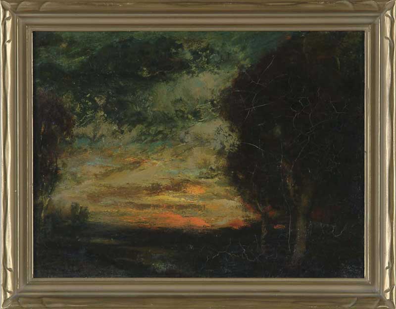 Appraisal: JAMES S KING American - CLOSE OF DARK Oil on