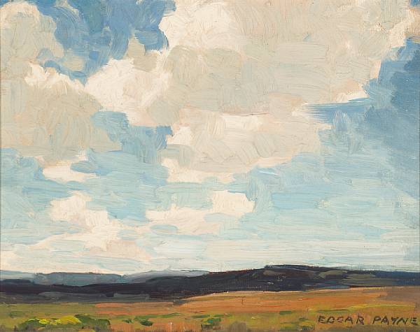 Appraisal: Edgar Payne - Rain clouds signed 'Edgar Payne' lower right