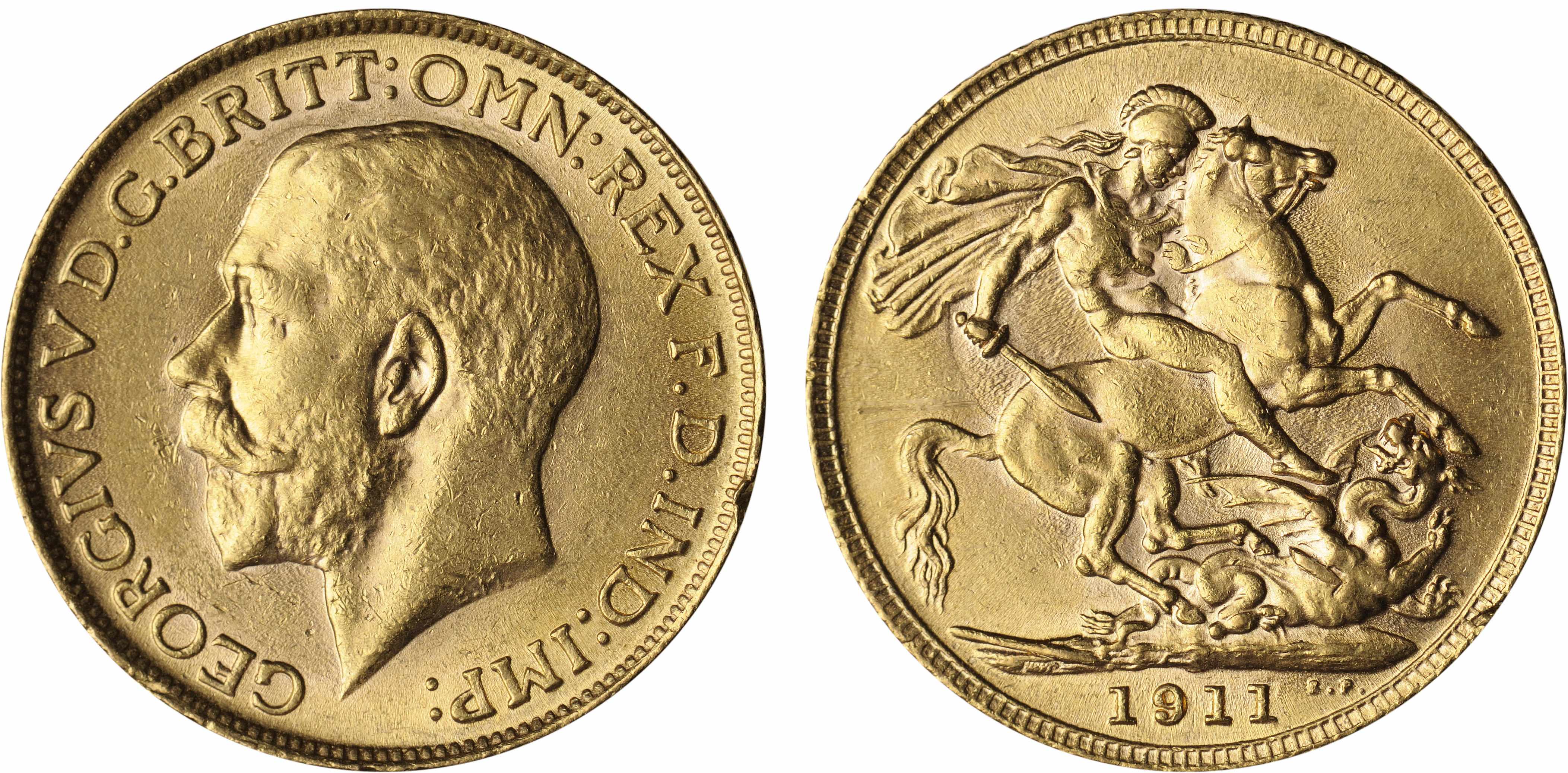 Appraisal: Great Britain George V Sovereign KM- A fully lustrous minimally