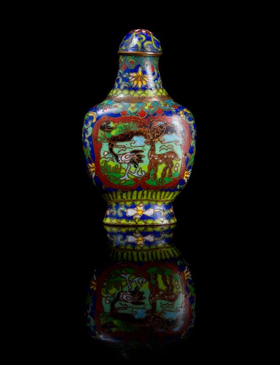 Appraisal: Sale Lot A Cloisonne Enamel Snuff Bottle the bottle of