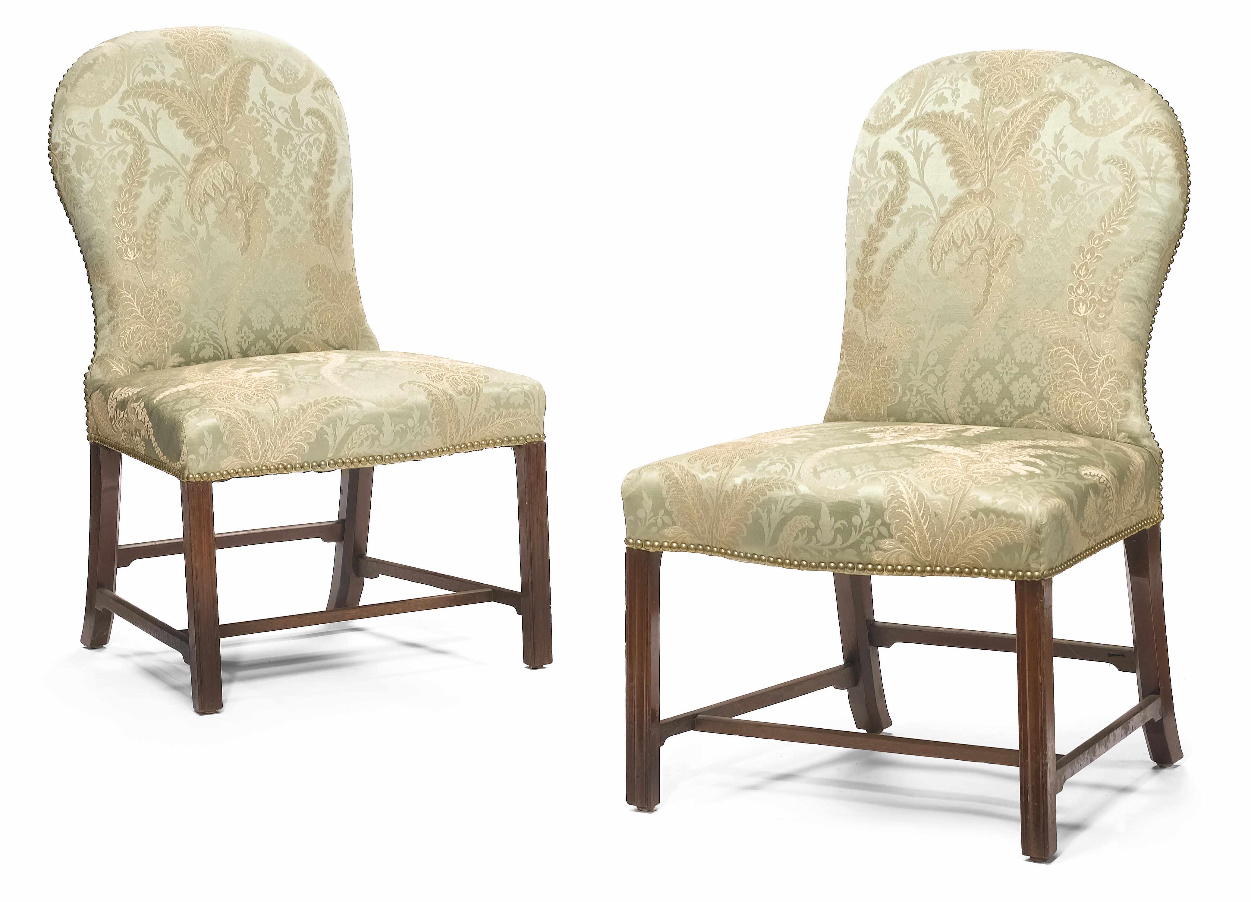 Appraisal: A pair of George III mahogany side chairs fourth quarter