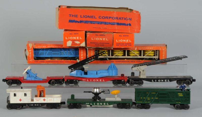 Appraisal: -Piece Lionel Rolling Stock Lot in OB Description Post-war Includes