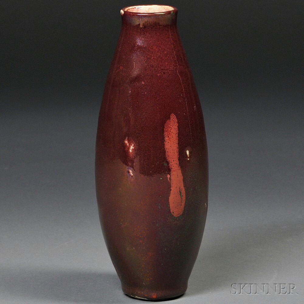 Appraisal: Dedham Pottery Oxblood Vase Dedham Massachusetts c by Hugh Robertson