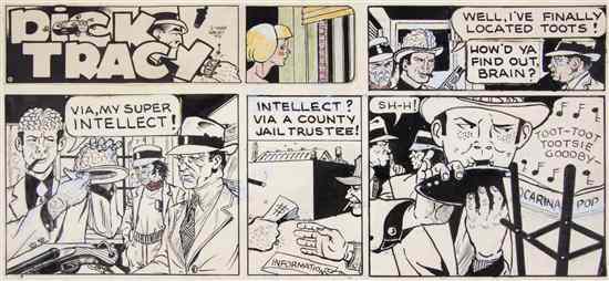 Appraisal: DICK TRACY GOULD CHESTER An original pen and ink drawing