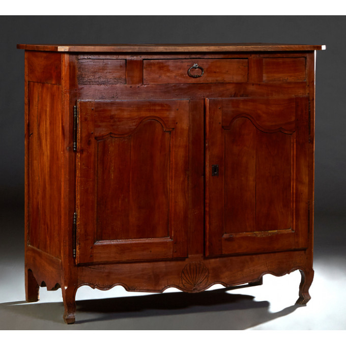 Appraisal: French Provincial Louis XV Style Carved Cherry Sideboard early th