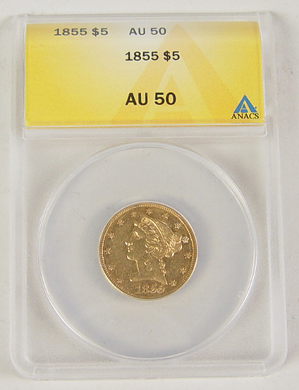 Appraisal: Liberty Head Gold Coin ANACS certified and graded AU- Nice